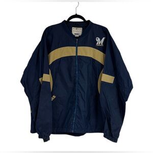 Vintage Milwaukee Brewers — Puma Zip-Up Windbreaker Track Jacket — Size Men's XL